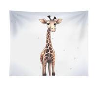 HETVBNS Cute Giraffe Tapestry Wall Hanging - 50"x60" Aesthetic Tapestries Soft Polyester Wall Art Decor Large Tapestry for Bedroom Living Room Dorm Backdrop, Hanging Kit Included