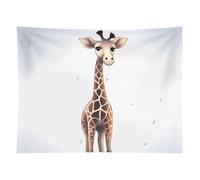 HETVBNS Cute Giraffe Tapestry Wall Hanging - 60"x80" Aesthetic Tapestries Soft Polyester Wall Art Decor Large Tapestry for Bedroom Living Room Dorm Backdrop, Hanging Kit Included