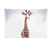 HETVBNS Cute Giraffe Tapestry Wall Hanging - 60"x90" Aesthetic Tapestries Soft Polyester Wall Art Decor Large Tapestry for Bedroom Living Room Dorm Backdrop, Hanging Kit Included