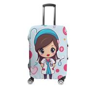 HETVBNS Cute Nurse Luggage Cover, Elastic Luggage Protector Fits 19-32in Suitcases, Washable & Anti-Scratch Suitcase Cover for Men Women, style, L, Classic