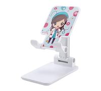HETVBNS Cute Nurse Phone Stand for Desk - Adjustable & Foldable Tablet Stand Portable Cell Phone Stand Holder Compatible with 4-13" Smartphones, Tablets