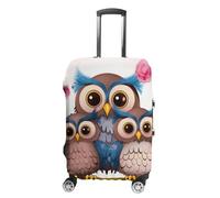 HETVBNS Cute Owls Luggage Cover, Elastic Luggage Protector Fits 19-32in Suitcases, Washable & Anti-Scratch Suitcase Cover for Men Women, style, M, Classic