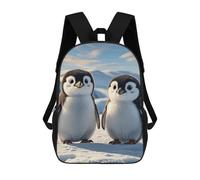 HETVBNS Cute Penguins Backpack for Women Men, Durable 600D Polyester Bookbag with Large Capacity, Lightweight 17 Inch Laptop Backpack Minimalism Casual Daypack for Work, Travel
