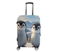 HETVBNS Cute Penguins Luggage Cover, Elastic Luggage Protector Fits 19-32in Suitcases, Washable & Anti-Scratch Suitcase Cover for Men Women, style, M, Classic