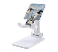 HETVBNS Cute Penguins Phone Stand for Desk - Adjustable & Foldable Tablet Stand Portable Cell Phone Stand Holder Compatible with 4-13" Smartphones, Tablets