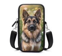 HETVBNS Cute Pet German Shepherd Dog Cell Phone Bag with Detachable Strap, Aesthetic Mini Sling Bag Small Crossbody Bag for Phone