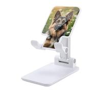 HETVBNS Cute Pet German Shepherd Dog Phone Stand for Desk - Adjustable & Foldable Tablet Stand Portable Cell Phone Stand Holder Compatible with 4-13" Smartphones, Tablets