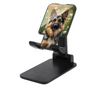 HETVBNS Cute Pet German Shepherd Dog Phone Stand for Desk - Adjustable & Foldable Tablet Stand Portable Cell Phone Stand Holder Compatible with 4-13" Smartphones, Tablets