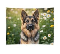 HETVBNS Cute Pet German Shepherd Dog Tapestry Wall Hanging - 30"x40" Aesthetic Tapestries Soft Polyester Wall Art Decor Large Tapestry for Bedroom Living Room Dorm Backdrop, Hanging Kit Included