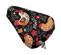 HETVBNS Cute Rooster Chickens Bike Seat Cover Waterproof Bicycle Seat Cover