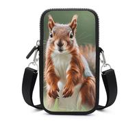 HETVBNS Cute Squirrels Cell Phone Bag with Detachable Strap, Aesthetic Mini Sling Bag Small Crossbody Bag for Phone