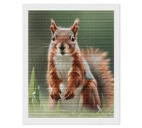 HETVBNS Cute Squirrels Diamond Painting Kits for Adults, Full Round Drill DIY Diamond Art for Beginners, 5D Gem Art and Crafts for Home Wall Decor 16"x20"