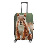 HETVBNS Cute Squirrels Luggage Cover, Elastic Luggage Protector Fits 19-32in Suitcases, Washable & Anti-Scratch Suitcase Cover for Men Women, style, XL, Classic