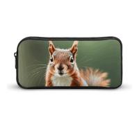 HETVBNS Cute Squirrels Pencil Case Large Capacity Zipper Pouch, Durable Pencil Box Organizer, Portable Small Cosmetic Bag for Office, Travel