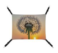 HETVBNS Dandelions at Sunset Pet Hammock for Cats & Dogs, Soft Breathable Canvas Hanging Hammock with Adjustable Straps, Comfortable & Durable Hanging Bed for Small to Medium Pets