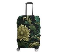 HETVBNS Dark Green And Green Style Luggage Cover, Elastic Luggage Protector Fits 19-32in Suitcases, Washable & Anti-Scratch Suitcase Cover for Men Women, style, Small, Classic