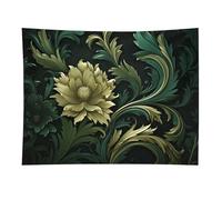 HETVBNS Dark Green And Green Style Tapestry Wall Hanging - 30"x40" Aesthetic Tapestries Soft Polyester Wall Art Decor Large Tapestry for Bedroom Living Room Dorm Backdrop, Hanging Kit Included