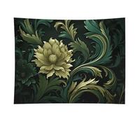 HETVBNS Dark Green And Green Style Tapestry Wall Hanging - 30"x40" Aesthetic Tapestries Soft Polyester Wall Art Decor Large Tapestry for Bedroom Living Room Dorm Backdrop, Hanging Kit Included