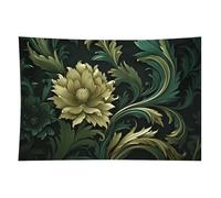 HETVBNS Dark Green And Green Style Tapestry Wall Hanging - 40"x60" Aesthetic Tapestries Soft Polyester Wall Art Decor Large Tapestry for Bedroom Living Room Dorm Backdrop, Hanging Kit Included