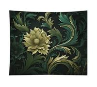 HETVBNS Dark Green And Green Style Tapestry Wall Hanging - 50"x60" Aesthetic Tapestries Soft Polyester Wall Art Decor Large Tapestry for Bedroom Living Room Dorm Backdrop, Hanging Kit Included