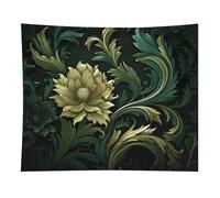 HETVBNS Dark Green And Green Style Tapestry Wall Hanging - 50"x60" Aesthetic Tapestries Soft Polyester Wall Art Decor Large Tapestry for Bedroom Living Room Dorm Backdrop, Hanging Kit Included