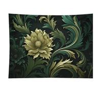 HETVBNS Dark Green And Green Style Tapestry Wall Hanging - 60"x80" Aesthetic Tapestries Soft Polyester Wall Art Decor Large Tapestry for Bedroom Living Room Dorm Backdrop, Hanging Kit Included
