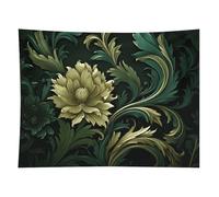 HETVBNS Dark Green And Green Style Tapestry Wall Hanging - 60"x80" Aesthetic Tapestries Soft Polyester Wall Art Decor Large Tapestry for Bedroom Living Room Dorm Backdrop, Hanging Kit Included