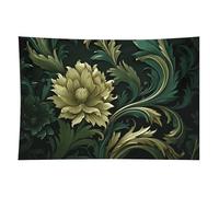 HETVBNS Dark Green And Green Style Tapestry Wall Hanging - 60"x90" Aesthetic Tapestries Soft Polyester Wall Art Decor Large Tapestry for Bedroom Living Room Dorm Backdrop, Hanging Kit Included