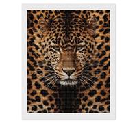 HETVBNS Depict A Leopard Diamond Painting Kits for Adults, Full Round Drill DIY Diamond Art for Beginners, 5D Gem Art and Crafts for Home Wall Decor 16"x20"