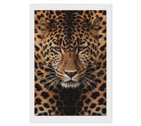 HETVBNS Depict A Leopard Diamond Painting Kits for Adults, Full Round Drill DIY Diamond Art for Beginners, 5D Gem Art and Crafts for Home Wall Decor 8"x12"