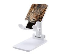 HETVBNS Depict A Leopard Phone Stand for Desk - Adjustable & Foldable Tablet Stand Portable Cell Phone Stand Holder Compatible with 4-13" Smartphones, Tablets