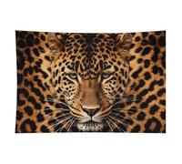 HETVBNS Depict A Leopard Tapestry Wall Hanging - 40"x60" Aesthetic Tapestries Soft Polyester Wall Art Decor Large Tapestry for Bedroom Living Room Dorm Backdrop, Hanging Kit Included
