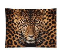 HETVBNS Depict A Leopard Tapestry Wall Hanging - 60"x80" Aesthetic Tapestries Soft Polyester Wall Art Decor Large Tapestry for Bedroom Living Room Dorm Backdrop, Hanging Kit Included