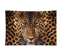 HETVBNS Depict A Leopard Tapestry Wall Hanging - 60"x90" Aesthetic Tapestries Soft Polyester Wall Art Decor Large Tapestry for Bedroom Living Room Dorm Backdrop, Hanging Kit Included