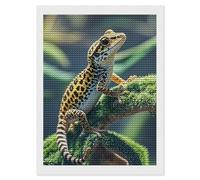 HETVBNS Diamond Painting Kits for Adults 5D Diamond Art Kit Leopard Little Gecko Paint by Diamonds for Beginners DIY Full Drill Diamonds Dots Paintings Wall Decor 12"x16"