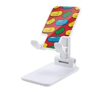 HETVBNS Dill Pickles Print Phone Stand for Desk - Adjustable & Foldable Tablet Stand Portable Cell Phone Stand Holder Compatible with 4-13" Smartphones, Tablets