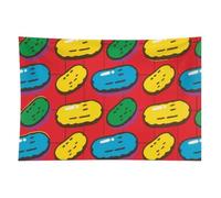 HETVBNS Dill Pickles Print Tapestry Wall Hanging - 60"x90" Aesthetic Tapestries Soft Polyester Wall Art Decor Large Tapestry for Bedroom Living Room Dorm Backdrop, Hanging Kit Included