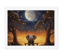 HETVBNS DIY Digital Painting by Numbers Kit for Adults Beginners - Animal Elephant Owl Tree Moon Star Paint by Numbers Kits, DIY Acrylic Painting on Canvas for Home Decor 30x40cm