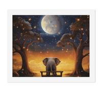 HETVBNS DIY Digital Painting by Numbers Kit for Adults Beginners - Animal Elephant Owl Tree Moon Star Paint by Numbers Kits, DIY Acrylic Painting on Canvas for Home Decor 40x50cm