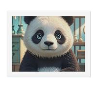 HETVBNS DIY Digital Painting by Numbers Kit for Adults Beginners - Anime Panda Face Paint by Numbers Kits, DIY Acrylic Painting on Canvas for Home Decor 30x40cm