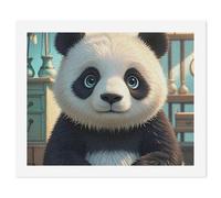 HETVBNS DIY Digital Painting by Numbers Kit for Adults Beginners - Anime Panda Face Paint by Numbers Kits, DIY Acrylic Painting on Canvas for Home Decor 40x50cm