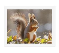 HETVBNS DIY Digital Painting by Numbers Kit for Adults Beginners - Autumn Squirrel Paint by Numbers Kits, DIY Acrylic Painting on Canvas for Home Decor 50x65cm