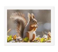 HETVBNS DIY Digital Painting by Numbers Kit for Adults Beginners - Autumn Squirrel Paint by Numbers Kits, DIY Acrylic Painting on Canvas for Home Decor 30x40cm