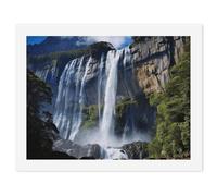 HETVBNS DIY Digital Painting by Numbers Kit for Adults Beginners - Beautiful Waterfall Paint by Numbers Kits, DIY Acrylic Painting on Canvas for Home Decor 30x40cm