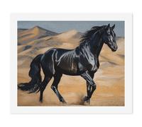 HETVBNS DIY Digital Painting by Numbers Kit for Adults Beginners - Black Arabian Horse Paint by Numbers Kits, DIY Acrylic Painting on Canvas for Home Decor 40x50cm