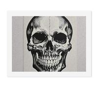 HETVBNS DIY Digital Painting by Numbers Kit for Adults Beginners - Black Skull Pattern Paint by Numbers Kits, DIY Acrylic Painting on Canvas for Home Decor 30x40cm