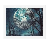 HETVBNS DIY Digital Painting by Numbers Kit for Adults Beginners - Blue Moon Paint by Numbers Kits, DIY Acrylic Painting on Canvas for Home Decor 50x65cm