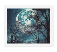 HETVBNS DIY Digital Painting by Numbers Kit for Adults Beginners - Blue Moon Paint by Numbers Kits, DIY Acrylic Painting on Canvas for Home Decor 40x50cm