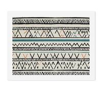 HETVBNS DIY Digital Painting by Numbers Kit for Adults Beginners - Boho Triangle Stripes Paint by Numbers Kits, DIY Acrylic Painting on Canvas for Home Decor 30x40cm