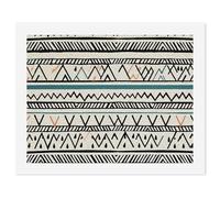 HETVBNS DIY Digital Painting by Numbers Kit for Adults Beginners - Boho Triangle Stripes Paint by Numbers Kits, DIY Acrylic Painting on Canvas for Home Decor 50x65cm